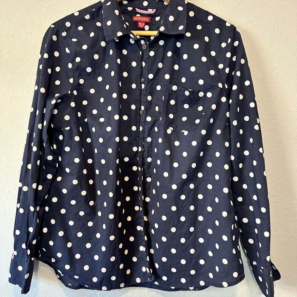 Merona Women's Navy and Blue Shirt